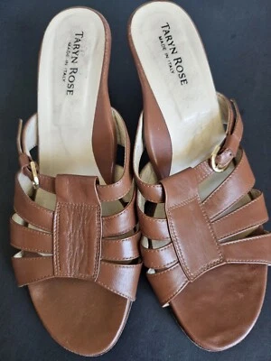 TARYN ROSE - LEATHER SLIDES SZ. 39.5  9-9.5  - Image 1 of 4