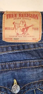 True Religion Women Jeans RN# 112790 CA# 57414 Size 33 Ricky USA Made Vintage - Picture 1 of 11