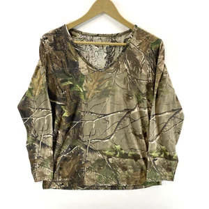 Lady Belle Women's Ranger T Shirt V Neck Sexy Hunting Real Tree APG Camo Size M - Picture 1 of 9