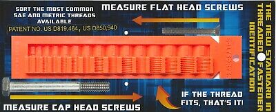 NEW Patented Bolt Screw Thread Gauge Thread Gage SAE Inches & Metric Fast & Easy • 13.50$