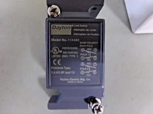DAYTON 2NO/2NC Plug In Limit Switch Body, AC Contact Rating: 10A @ 600VAC (TJ) - Picture 1 of 4