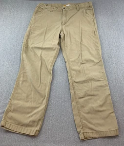 Carhartt Relaxed Fit Jean Pants Mens Size 38x32 Tan Cotton Duck Farmer Workwear - Picture 1 of 16