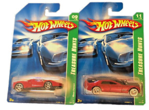 Hot Wheels T-Hunt 2007 Red Enzo Ferrari w RED SEATS 9/12 & 07 Cadillac V16 NOS