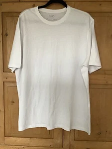 Mens M&S Collection White Short Sleeve T Shirt Size XL (Extra Large) - Picture 1 of 7