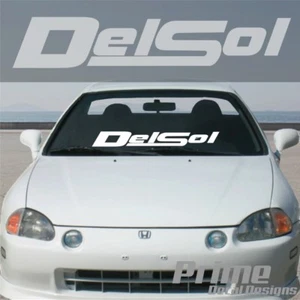 For CIVIC DEL SOL Car Windshield Window Vinyl Decal Banner Sticker 5.5" x 30" - Picture 1 of 2