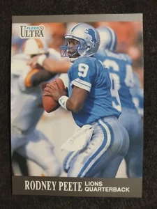 1991 Fleer Ultra Football Karte #168 Rodney Peete Detroit Lions - Bild 1 von 2