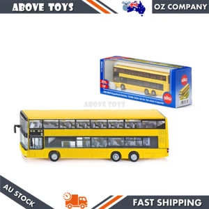 Siku 1:87 Scale MAN Doubledecker Bus Yellow Diecast Model - Picture 1 of 3