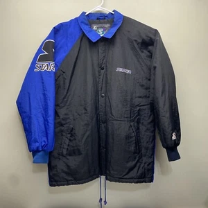 Starter S2 Black & Blue Coat Jacket Mens Size XL Vintage - Picture 1 of 24