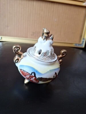 QUEMADOR DE INCIENSO JAPONÉS ESTILO SATSUMA de colección olla pourri foo dog asas figura Foto 1 de 4
