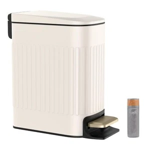Bathroom Trash Can with Soft Close LidStep Trash Can with Removable BucketSta... - Picture 1 of 7