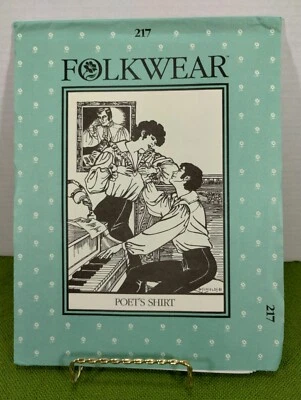 folkwear sewing patterns #217  Poet's Shirt Costume Renaissance Sew Men Women  - Image 1 of 3