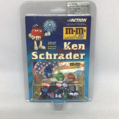 NIB 2001 M&M’s 4th Of July Ken Schrader Limited Edition Car - Image 1 of 4