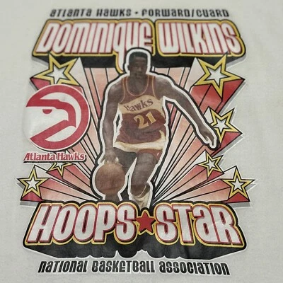 Camiseta Vintage Dominique Wilkins 3XL NBA Basquete Madeira Clássica Majestic - Imagem 1 de 4