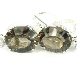 Smoky Quartz, 925 Sterling Silver Threaders, SE103 - Picture 1 of 6