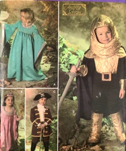 Uncut Simplicity 4944 Sew Pattern Children's Costume Medieval Knight Pirate Gown - Picture 1 of 4
