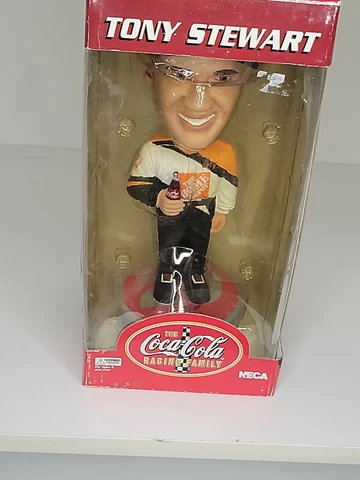 Tony Stewart Coca Cola Coke Bobble head Nascar Racing #20  Boxed 2002 Vtg Cover