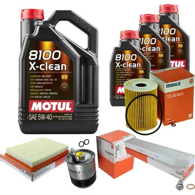 MAHLE Inspección Set 8 L MOTUL 8100 X-CLEAN 5W-40 Para Jeep Commander Van 3.0 - Imagen 1 de 4