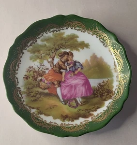Limoges France Porzellan Deko Teller bemalt mit Gold - Bild 1 von 7