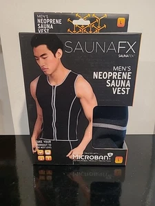 ¡NUEVO! SaunaTek SaunaFX - Chaleco de sauna de neopreno para hombre, negro, poliéster, talla grande - Imagen 1 de 7