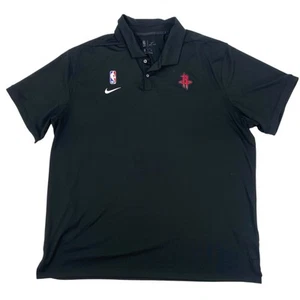 Nike Houston Rockets Men’s XXL Black Dri-Fit Polo Shirt NBA Basketball - Picture 1 of 10