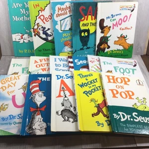Lot of 16 Vintage Dr. Seuss & Others Bright Early & Beginner HardCover Books - Picture 1 of 24