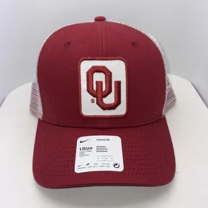 Oklahoma Sooners Mütze Snapback OSFM Nike Trucker OU Patch C99 Crimson Swoosh Neu - Bild 1 von 7