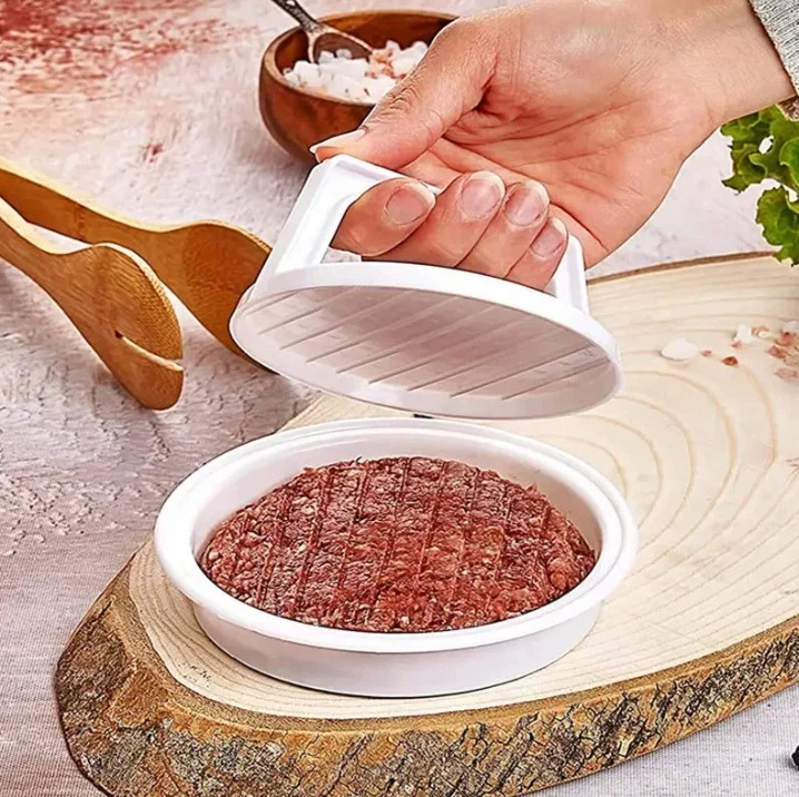 Molde para hacer hamburguesas prensa para hacer hamburguesas con forma perfecta herramienta de parrilla de barbacoa* Foto 1 de 4