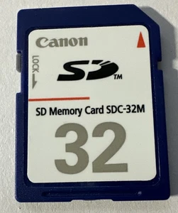 Canon 32MB SD CARD FOR EARLY DIGITAL CAMERA CAMCORDER SDC-32M - Picture 1 of 2