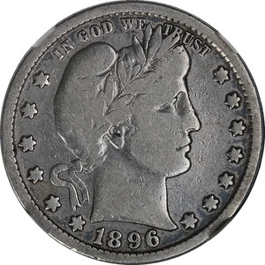 1896-S Barber Quarter NGC VG10 Key Date Nice Eye Appeal Nice Strike - Picture 1 of 4