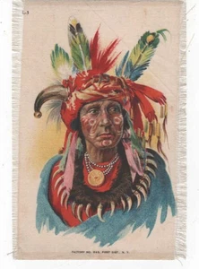 C1910 INDIAN CHIEF SILK CARD L3 AMERICAN TOCACCO CO. Factory #649 - New York - Bild 1 von 6