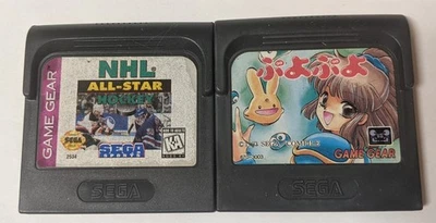 Sega Game Gear Lot of 2 - USA NHL & Puyo Puyo  - DOcx19 - Image 1 of 4