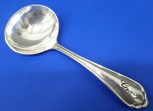 Pottery Barn ANTIKES SILBERGEFÜHL versilberter Griff 7" SOSSKELLE - Bild 1 von 6