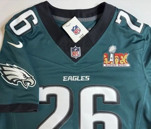 Large Saquon Barkley #26 Vapor FUSE Jersey Super Bowl LIX 59 Eagles Authentic - Picture 1 of 15