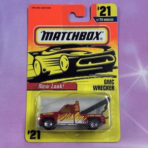 1996 MATCHBOX SUPERFAST #21 OF 75 RED GMC WRECKER 24 HOUR TOWING NEW SEALED - Picture 1 of 5