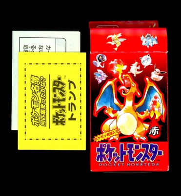 1996 Pokemon CHARIZARD Japanese POKER DECK BOX Red Version EMPTY Rare - NO CARDS - Image 1 of 2