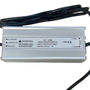 Controlador LED 120W LED IP67 Fuente de alimentación Transformador impermeable para LEDs - Imagen 1 de 2