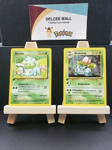 German Pokemon TCG 1st Edition Bulbasaur & Ivysaur Base Set Non-Holo  - Picture 1 of 2