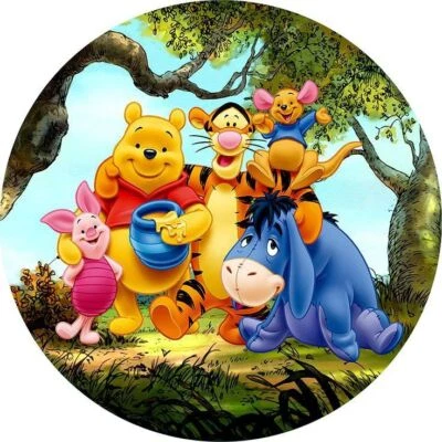 MARKENLOS Tedy Bear Essbar Winnie Puuh Tortenaufleger Torte Freunde Zuckermasse + TEXT