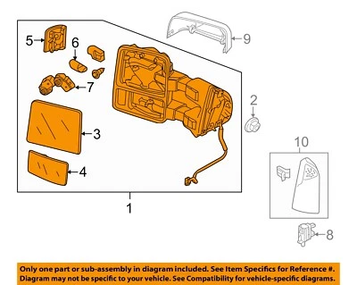 Сверхпрочные наружные зеркала 13-16 F-250 слева DC3Z17683MA*CLEARANCE* - Изображение 1 из 2