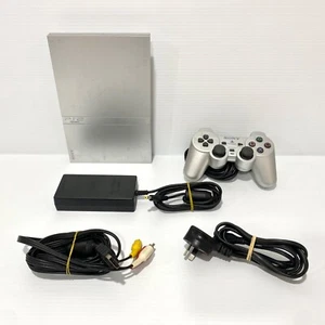 Silver Sony Playstation 2 PS2 Slim Console + Controller - Tested & Working - Picture 1 of 10