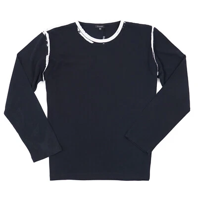 Suéter Cruciani Blanco y Negro Teñido en Inmersión Algodón Ligero L Nuevo con Etiquetas Foto 1 de 4