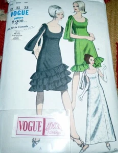 *LOVELY VTG 1960s EVENING DRESS VOGUE Sewing Pattern 10/31 FF - Picture 1 of 1