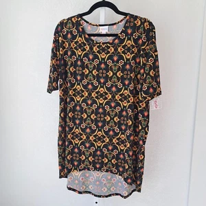 NWT Lularoe Womens Irma Soft Tunic Size Small Blouse Shirt Top Black Floral  - Picture 1 of 7