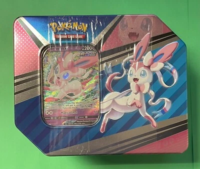 POKEMON TCG SYLVEON V HEROES TIN SPRING 2022 (5 BOOSTER PACKS + PROMO) - Image 1 of 2