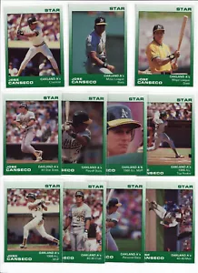 Jose Canseco Athletics 1988 Star Company Set (11) RARE Glossy Finish - Bild 1 von 2