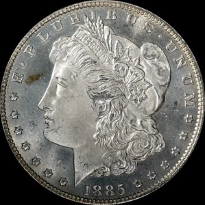 1885-O Morgan Silver Dollar Uncirculated Frosted Devices Nice Strike, Proof Like - Picture 1 of 6