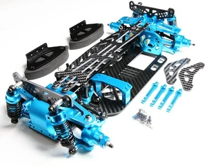 CNC Aluminum Carbon Fiber Frame Chassis Upgrade Components for 1:10 TT01 Tamiya - Photo 1 sur 15