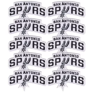 10 Stck. San Antonio Spurs Basketball Logo Größe 4,0"x2,0" Nähen Bügelbild Patch Zum Selbermachen - Bild 1 von 12