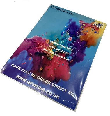 QP MEDIA A3 Clear Transparent High Def Inkjet Printable Self Adhesive Vinyl Sticker Paper