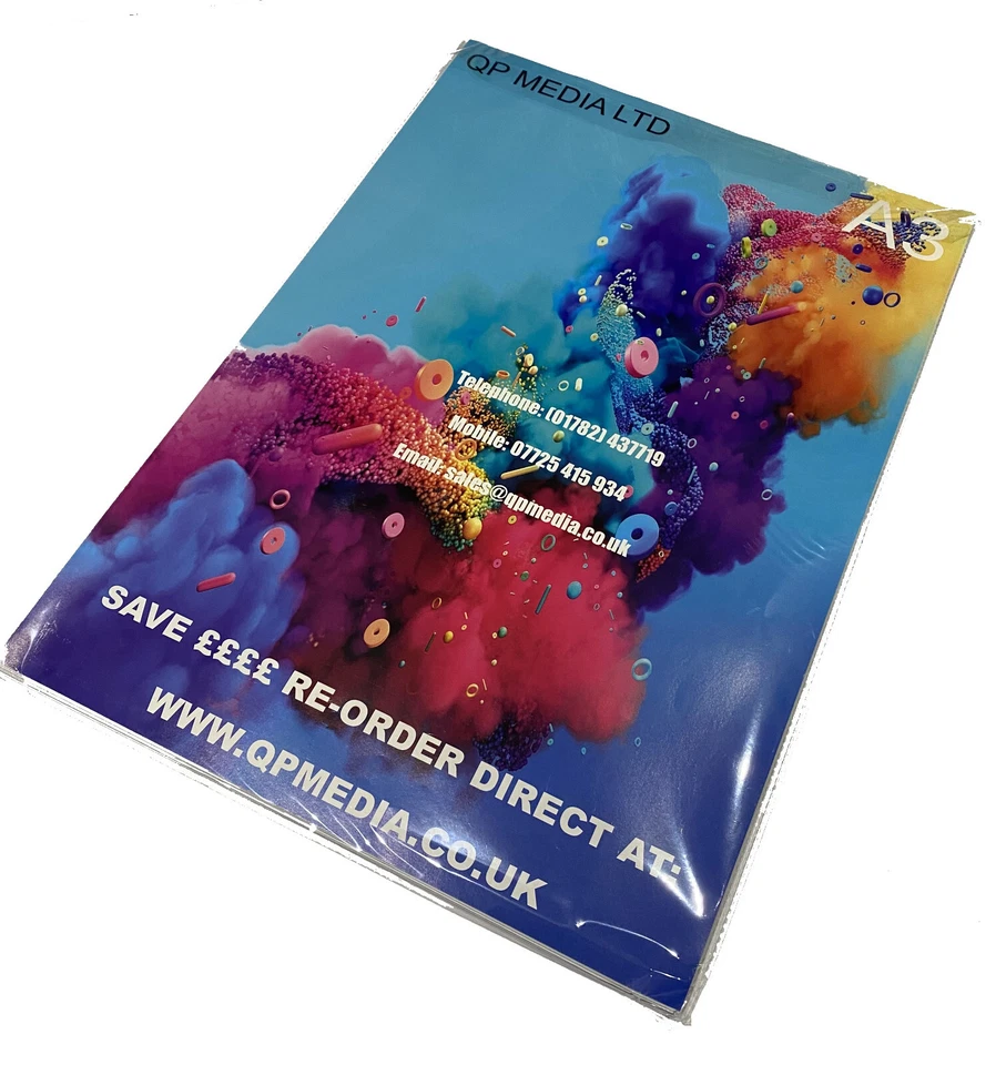 QP MEDIA A3 Clear Transparent High Def Inkjet Printable Self Adhesive Vinyl Sticker Paper